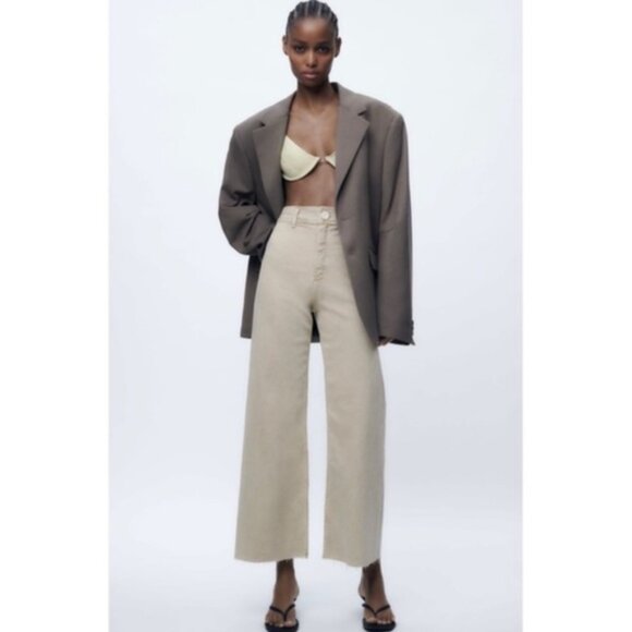 ZARA Marine Straight Wide Leg Pant - Picture 2 of 6